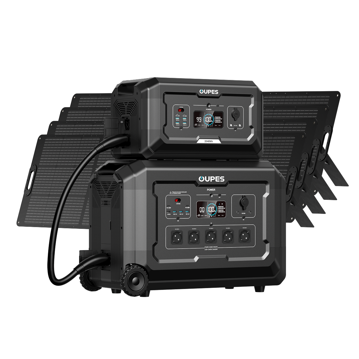 OUPES Mega 3 Solar Panel Generator Kit + B2 Extra Battery