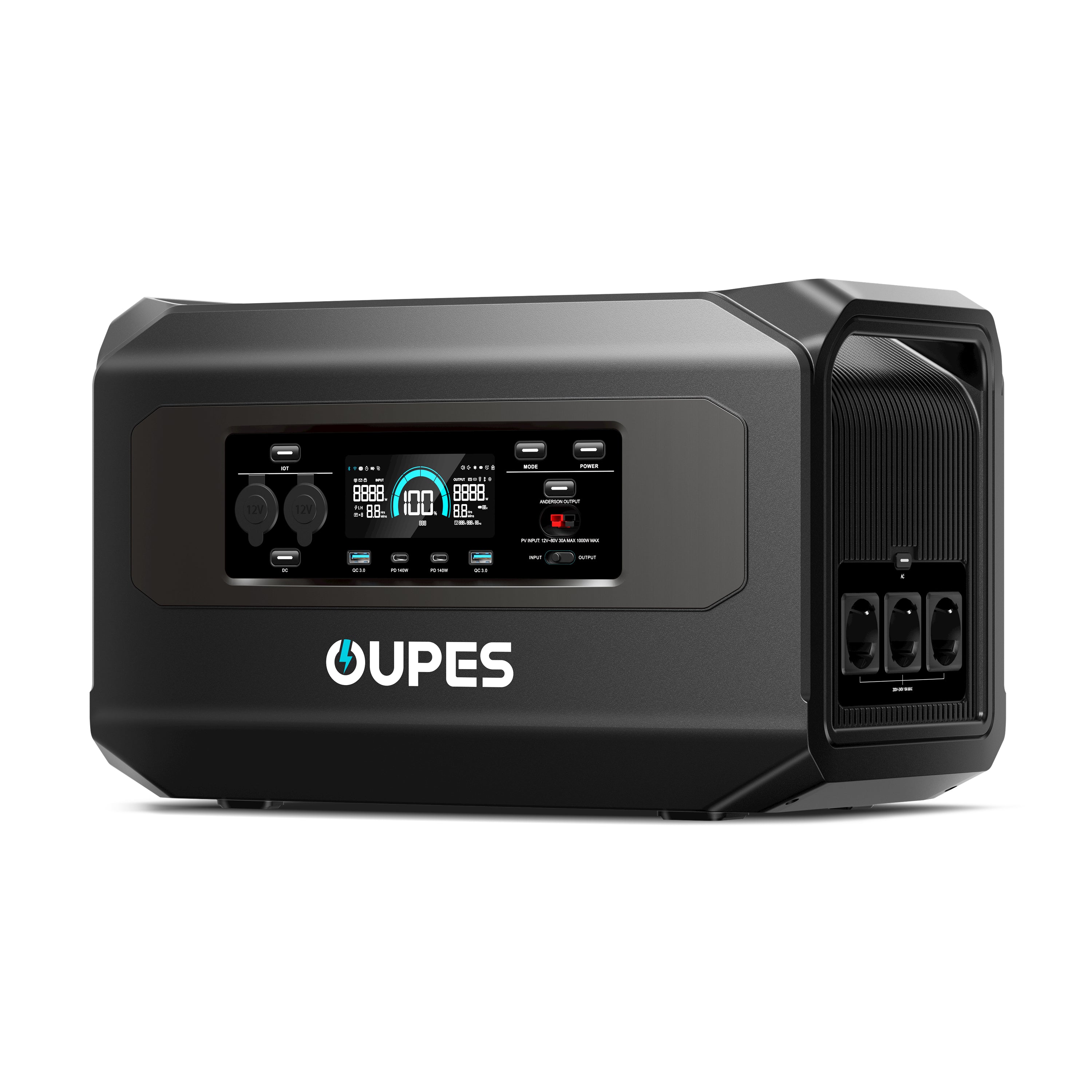 OUPES Mega 1 Notstromversorgung für Zuhause &amp; Tragbare Powerstation | 2000 W 1024 Wh
