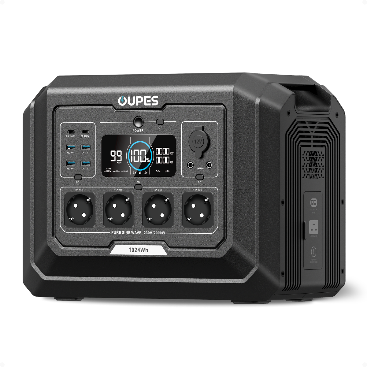 OUPES Mega 1 Home Backup & Portable Power Station | 2000W 1024Wh