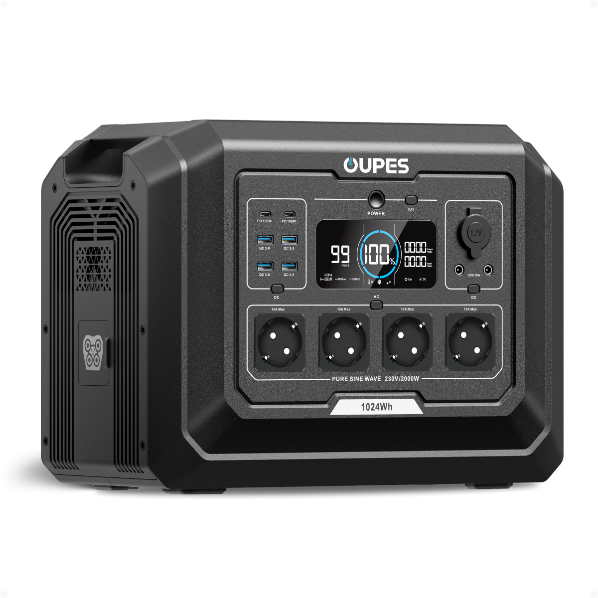 OUPES Mega 1 Home Backup & Portable Power Station | 2000W 1024Wh